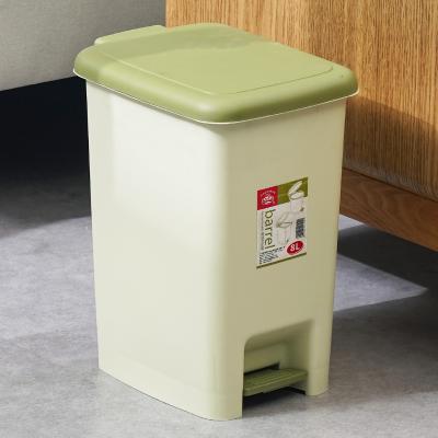 China Nordic Viable Wholesale Household Rectangle Stage Plastic Waste Bin Pedal Trash Can With Lid for sale