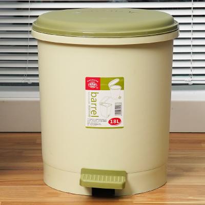 China Sustainable Home Kitchen Used 5.5L Small Plastic Trash Can Living Room Trash Can Set Foot Pedal Trash Cans With Inner Bucket for sale