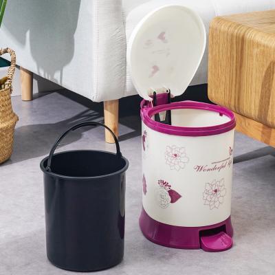 China Sustainable Waste Bin Bathroom Kitchen Low Price Home Decor Recycling Bin With Pedal Waste Bin for sale