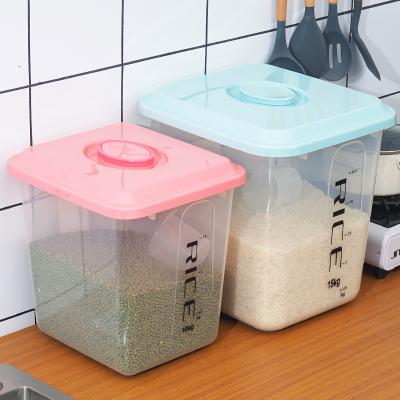 China Freshness Preservation 10Kg Rice Storage Box Tank Multifunctional Plastic Rice Dispenser Storage Container for sale