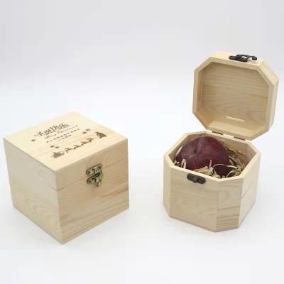 China Wholesale Custom Wooden Steamable Storage Box Christmas Apple Solid Wood Gift Box for sale