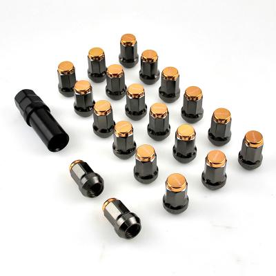 China Wheel Spokes Wheel Nuts m12x1.25 Colored Black Lug Nuts for sale