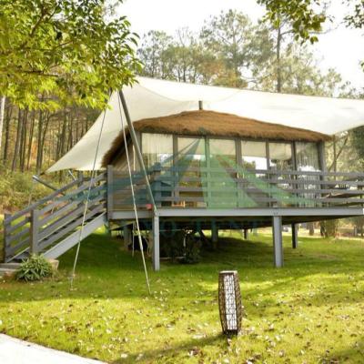 China Outdoor Event Use Luxury Camping Waterproof Tensile Membrane Tent Film Cover for sale