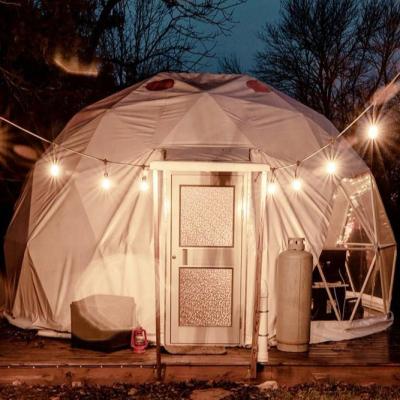 China Hot sale luxury hotel family outdoor event glamping geodesic dome tent with PVC glass transparent windows door perfect igloo tent for sale