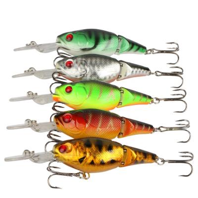 China Lead Body Goture High Strength 22g Bait Sinking Hard Plastic 2 Section Minnow Minnow Lure for sale