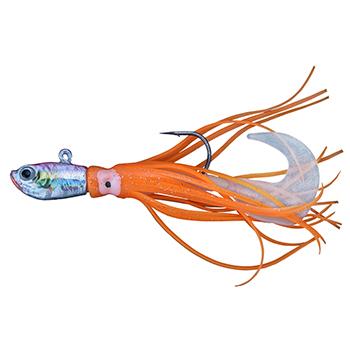 China Trolling Skirt T Buck Tail Jig With Soft Octopus Fish Head PESCA Fishing Glow Body Goture Lead Body Tail Tail Fishing Lures for sale