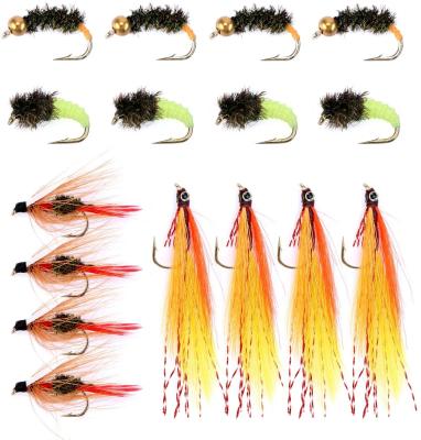 China Body Goture Lead Professionally Produce Bee Bird Nymphs Bionic Fly Fishing Lures Fly Fishing Premium Flies for sale