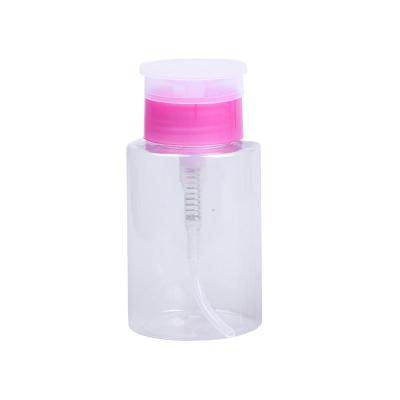 China 120/150/200/300/500ml Makeup Remover PET Plastic Press Nail Washing Bottle HDPE Te koop