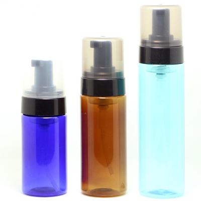 China Blue Foam Amber Empty Plastic Spray Bottle Portable For Skin Care Products for sale