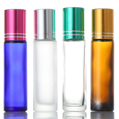 China Rolle 10ml auf leerem Parfümflasche-ätherischem Öl Amber Glass Roller Bottles zu verkaufen