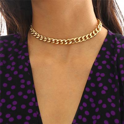 China Gold Filled Miami Chain Necklace Lead Free Nickel Free Cuban Link Hip Hop Jewelry Restrictor Chain Necklace For Women Men for sale