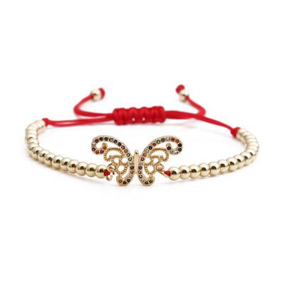 China Hotselling TRENDY Red Rope Fashion Bracelet Micro Inlaid CZ To Charm Animal Bracelet for sale