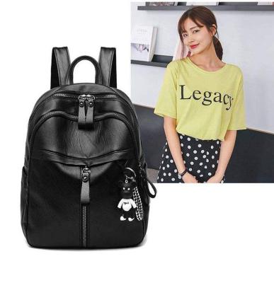 China Other Style Fashion Casual Large Capacity Bag PU Leather Backpack Women Women Ladies Backpack PU Leather Student Backpack for sale