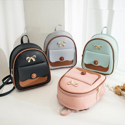 China Other Manufacturers Wholesale Bags PU Leather Backpack Women Mini Student Backpack Cell Phone Handbags for sale