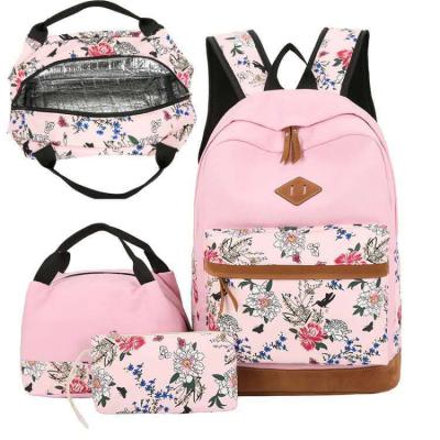 China Other Canvas Water Proof Cut Simple Kids School Bag Set for sale