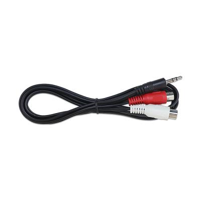 China Factory Price COMPUTER 3.5mm Stereo To Lotus Audio Head Cable 2Rca AV Audio Power Cord for sale