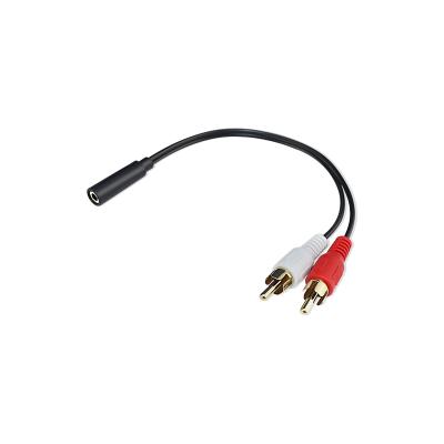 China Gold Plated Stereo Speaker 3.5mm Female To Male 2RCA Adapter Cable 3.5mm Audio Cable for sale