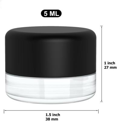 China 2022 High Quality Cosmetic 5ml Glass Bottles Containers With Child Proof White Black Lid for sale