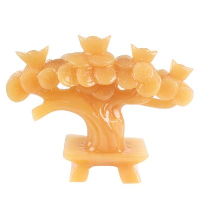 China China wholesale hand carved natural feng silver topaz gemstones silver Shui crystal citrine trees for decoration for sale