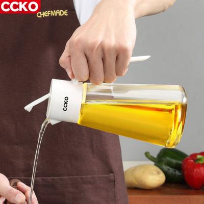 China Freshness Preservation CCKO CK9979 550ml Borosilicate Glass Frying Oil Dispenser Dressing Dispenser Glass Sauce Olive Oil Dispenser For Kitchen for sale