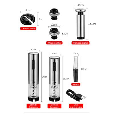 China Viable Hot Sale Stainless Steel ABS Loading 7 In 1 Set Custom Electric Automatic Opener Beer Bar Bottle Opener Corkscrew Wine Opener for sale