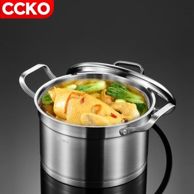 China Best Viable Selling Binaural Aluminum Stock Pot and Pan Cooking Stainless Steel Soup Stock Pot and Stock Pots for sale