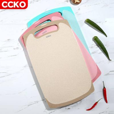 China CCKO CK9854 Kitchenware Wheat Straw Plastic Chopping Board Viable Fruit Cutting Board Convenient To Store Non-mold Fruit Chopping Board for sale