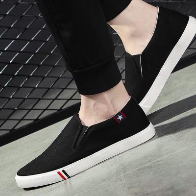 China Unisex slip around 2021 Amazon hot sale men's and women's casual shoes on loafers canvas shoes for sale