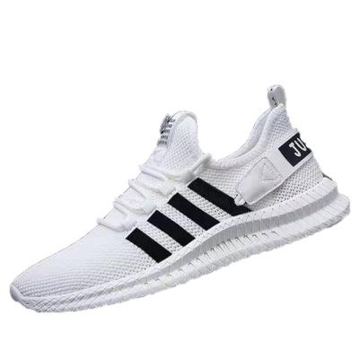 China PVC Low Price Non-slip Durable Casual Men's Lace-up Sports Fashion White Running Shoes for sale