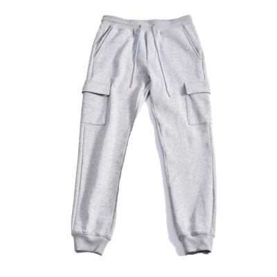 China Factory Design Custom Winter Breathable New Plus Velvet Drawstring Big Side Pocket Casual Men's Sports Pants for sale