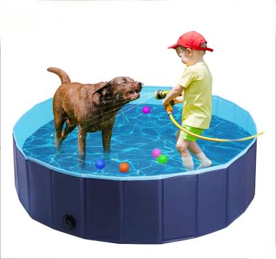 China Garden 160cm*30cm Portable Collapsible PVC Pet Swimming Pool Dogs Cats Tub Wash Tub Water Pond Pool for sale