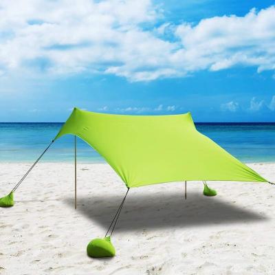 China Straight Tying Type Portable Beach Umbrella Beach Tent with Sandbag Anchors for Golfing Camping Fishing for sale