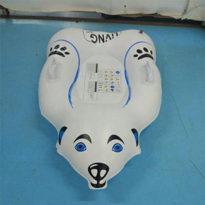 China Snow Sled for Kid Wholesale in Polar Bear Heavy-gauge PVC Inflatable Child's Snow Tube Snow Sled for sale