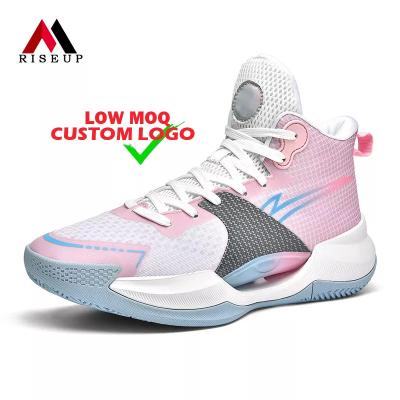 China Cushioning New Arrival Mesh Breathable 36-45 Fashion Wear-resistant Custom Sneakers Hot Popular Lightweight Round Men's Basketball Shoes for sale