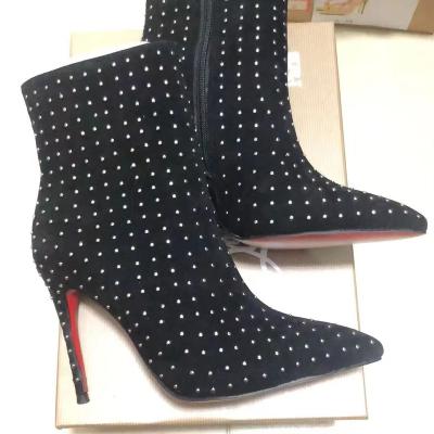 China Others 2022 WETKISS Factory Custom Hot Sale Red Studded StilettoHeels Women's StilettoHeels Red Sexy Mule Pumps Custom Hot Sale for sale