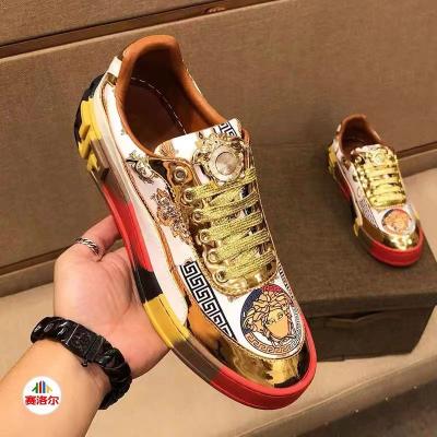 China Damping 2022 latest famous brand and design fashion men's low top luxury sneakers high tops embroidery jellyfish printed men's sneakers for sale