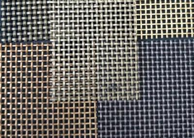 China Width 2.0m Decorative Metal Mesh For Glass Laminated Curtain Non Flammable zu verkaufen