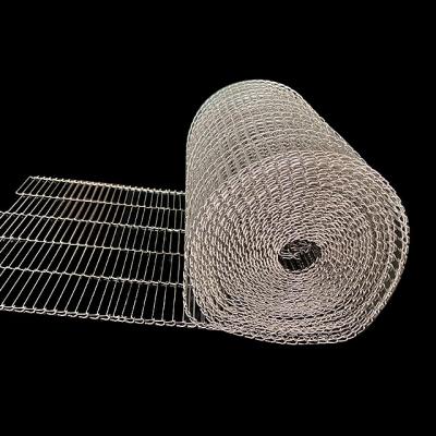 China Flat Flex Stainless Steel Wire Mesh Conveyor Belt Heat Resistance For Food Industry for sale