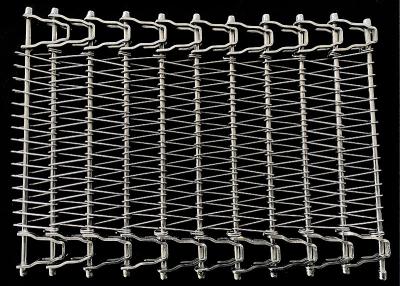 China Seafood Freezing Oven Food Grade 316 Stainless Steel Spiral Mesh Belt for sale