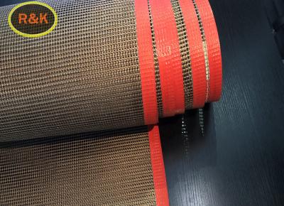 China 4mm High Temperture PTFE teflen Mesh Coated Fiberglass Coveyor Belt 4000 mm for sale