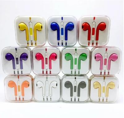 China Best Comfortable Wearing Affordable Cable Earbuds With Volume Button In-ear Headphones HD Stereo Multi Color Headphones For iPhone iPad Macbook for sale