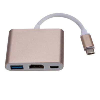 China From Macbook/Android Phone Factory Type-C Port PD VGA USB3.0 Support C Hub Docking Station Directly Sell Adapter USB For Laptop for sale