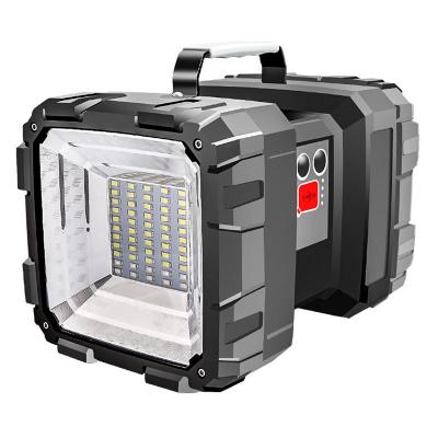 China Super Bright Portable Emergency Emergency Light Flashlight Double Outdoor Head Spotlight USB Can Charge for sale