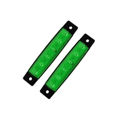 China ABS Plastic 3.8 Inch Green 6 LED Beacon Side Clearance Warning Light 12v 24v Tail Emergency Rear Reverse Trailer for sale