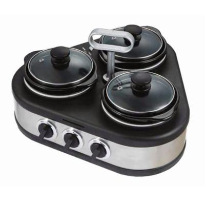 China Hotel 3 in 1 Triple Slow Cooker for sale