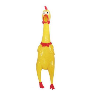 Cina Regalo di gomma giallo di grido del giocattolo di masticazione di Squeaker di squittio dei giocattoli del cane di animale domestico del pollo in vendita