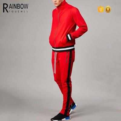 China Antibacterial Custom Mens Retro Sports Slim Fitted Tracksuit for sale