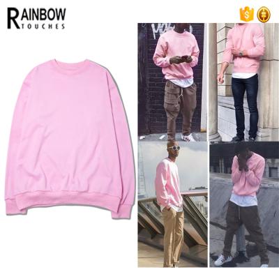 China Anti-pilling Sweater Custom Made Wholesale Terry Pink Crewneck Sweatshirt Unisex UK for sale