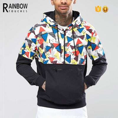 China Anti-pilling newest fashion cotton without zipper longsleeve hoodie men 3D printing for sale