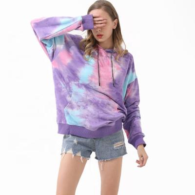 China Promotions Women Half Tie Dye Anti-Shrink Hoodie Dress Custom 100% Cotton Tie Dye Hoodies Unisex for sale